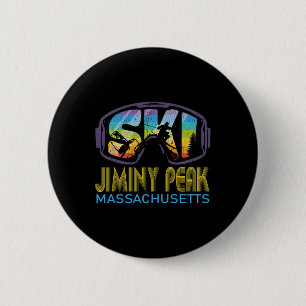 Ski Jiminy Peak Machusetts Skiing Vacation 6 Cm Round Badge