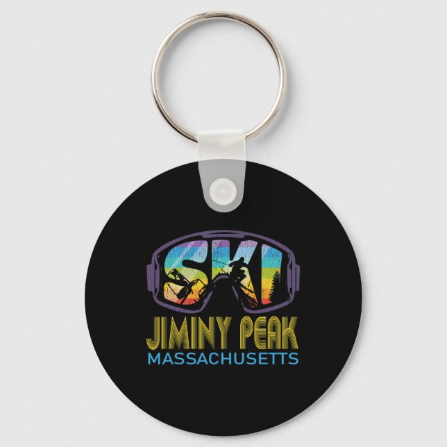 Ski Jiminy Peak Machusetts Skiing Vacation  Key Ring (Front)