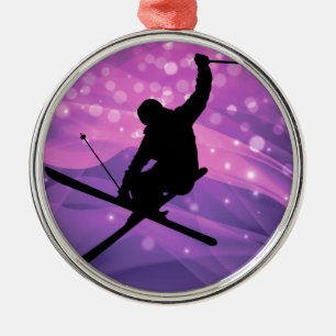 Ski Jump Metal Ornament