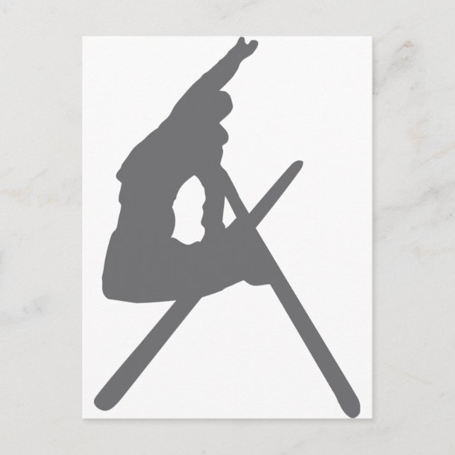 ski jump skier jumper postcard (Front)