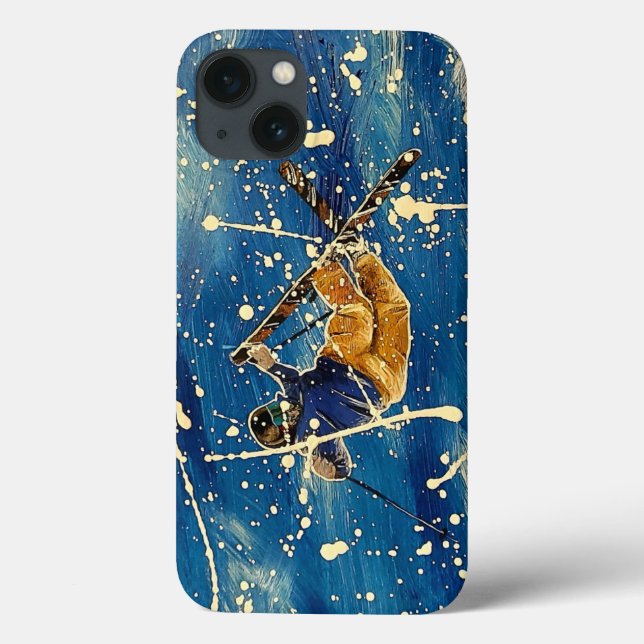 Ski jump splatter art Case-Mate iPhone case (Back)