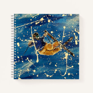 Ski jump splatter art notebook