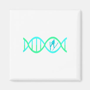 Ski Jumper Dna Ski Jumping Skier Athlete Skiing Wi Magnet