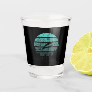Ski Jumper Ski Jumping Retro Shot Glass