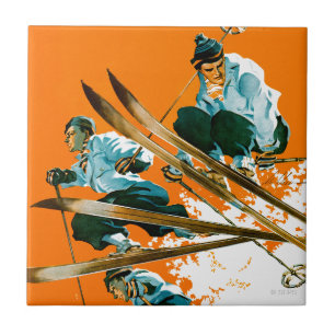 Ski Jumpers by Ski Weld Ceramic Tile