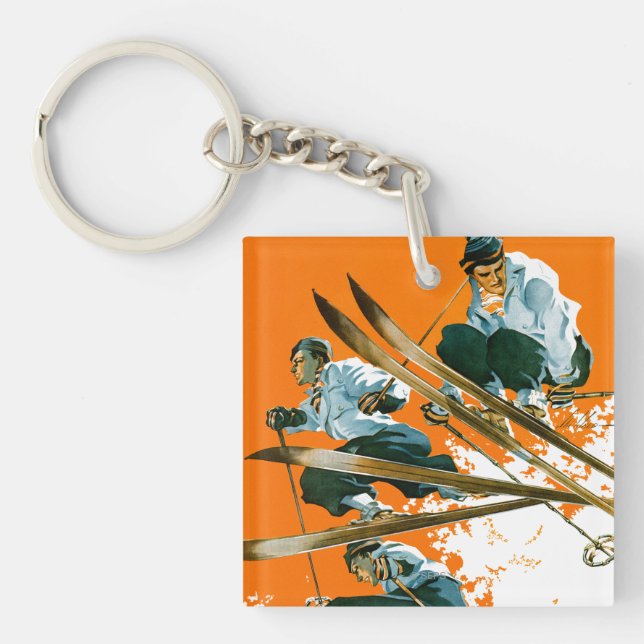 Ski Jumpers by Ski Weld Key Ring (Front)