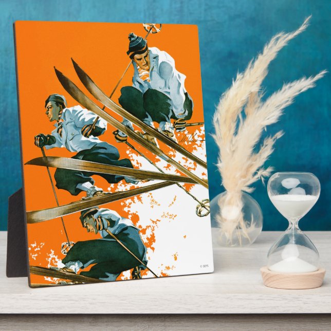 Ski Jumpers by Ski Weld Plaque (Side)