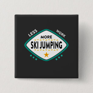 Ski Jumping 15 Cm Square Badge