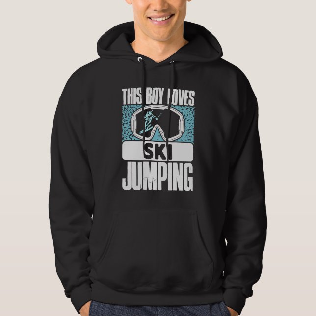 Ski Jumping Lovely Stuff Ski Jumper Ski Jump Winte Hoodie (Front)