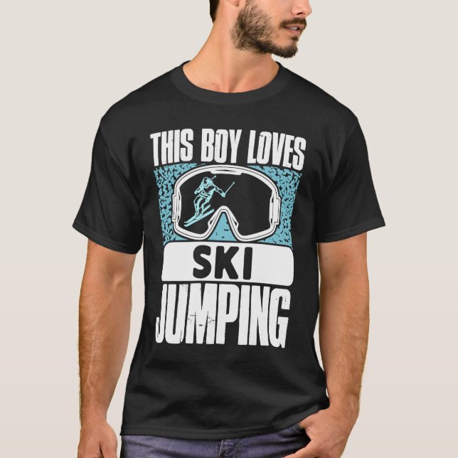 Ski Jumping Lovely Stuff Ski Jumper Ski Jump Winte T-Shirt (Front)