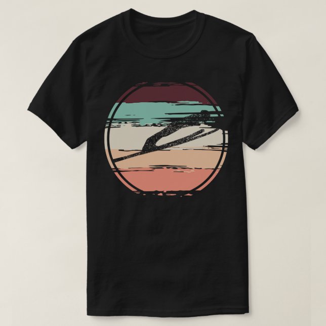 Ski Jumping Retro T-Shirt (Design Front)
