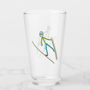 Ski Jumping Stickman Glass