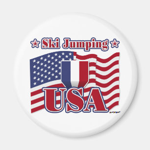 Ski Jumping USA Magnet