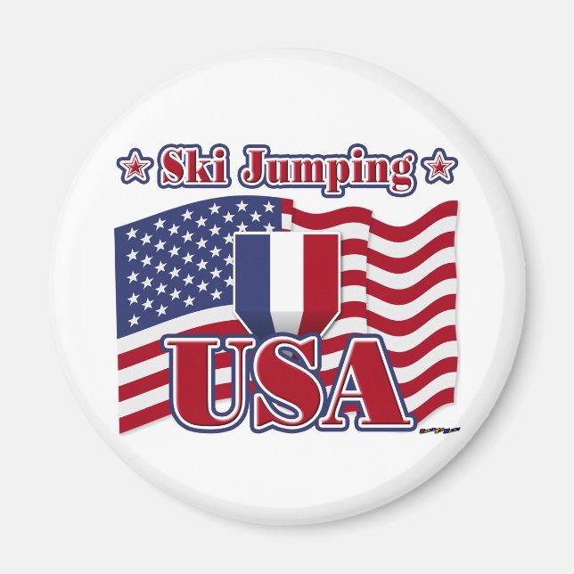 Ski Jumping USA Magnet (Front)