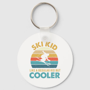 Ski Kid Like A Regular Kid But Cooler - Skiing Lov Key Ring