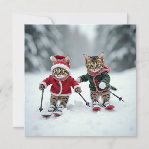 ski kitty catmas card
