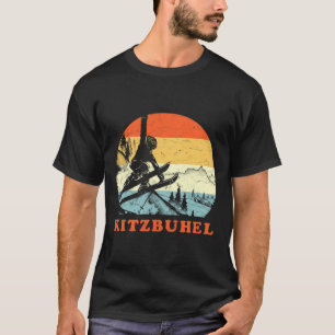 Ski Kitzbuhel, Austria Vintage Snow Skiing Vacatio T-Shirt