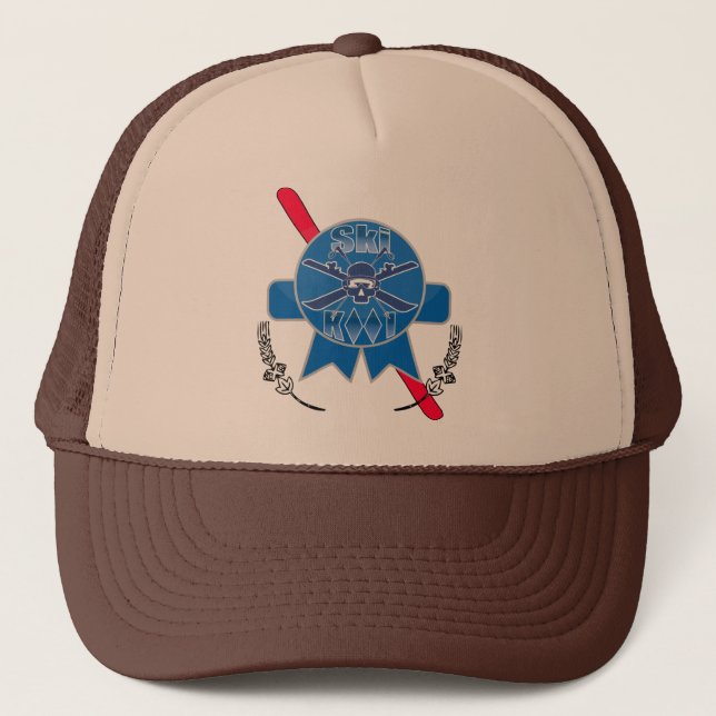 Ski kool Pabst Blue Ribbon truckers cap (Front)
