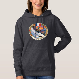 Ski La Plagne, France, Woman Skier Hoodie