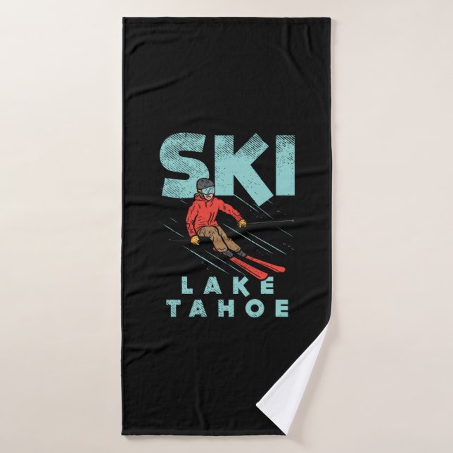 Ski Lake Tahoe Bath Towel (Bath Towel)