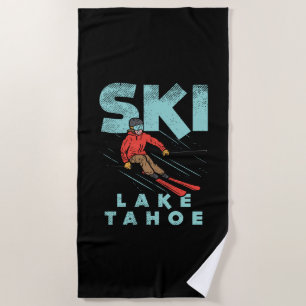 Ski Lake Tahoe  Beach Towel