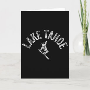 Ski Lake Tahoe Ca Alpine Ski Vintage Ski Tahoe Ca Card