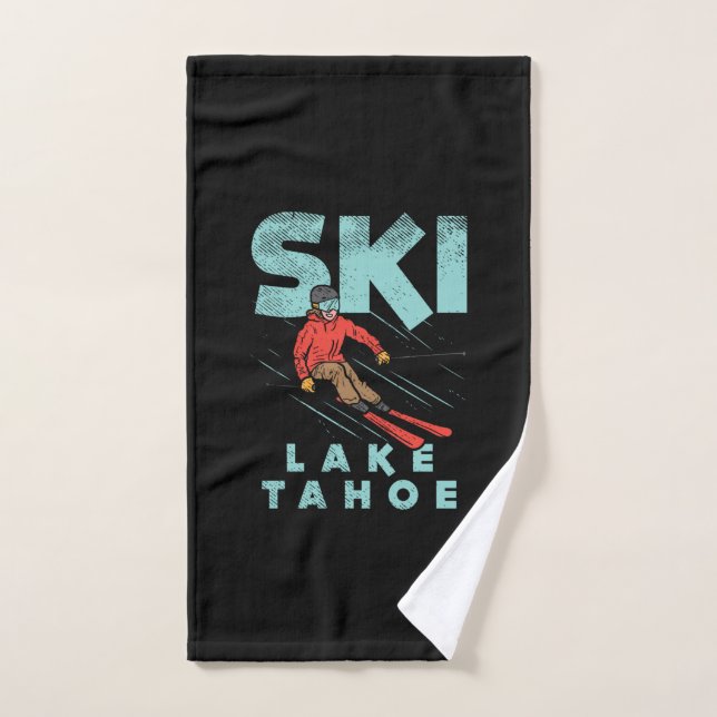 Ski Lake Tahoe Hand Towel (Hand Towel)