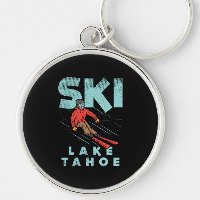 Ski Lake Tahoe Key Ring (Front)