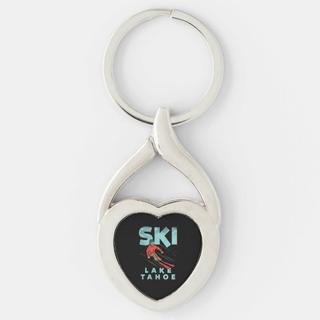 Ski Lake Tahoe Key Ring (Front)