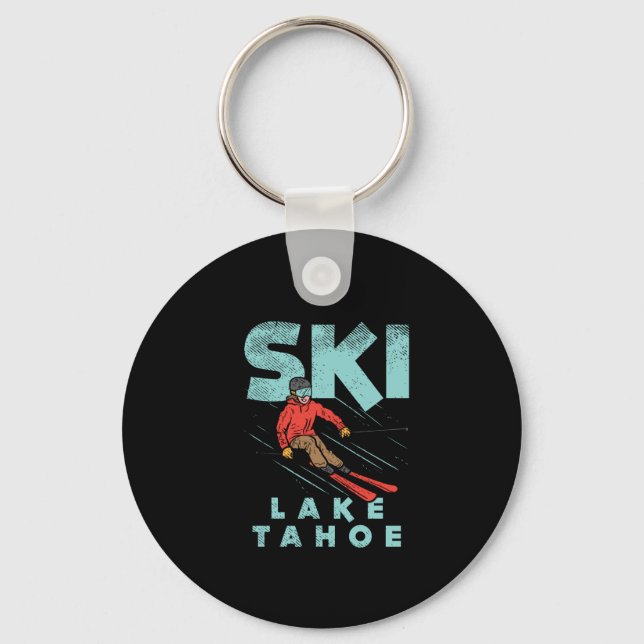 Ski Lake Tahoe Key Ring (Front)