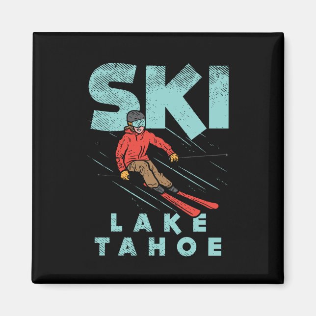 Ski Lake Tahoe Magnet (Front)