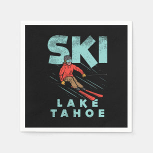 Ski Lake Tahoe Napkin
