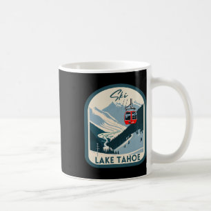 Ski Lake Tahoe Retro Vintage Style Lake Tahoe Skii Coffee Mug