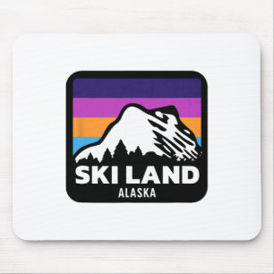 Ski Land Fairbanks Alaska Skiing Snowboarding Fami Mouse Pad