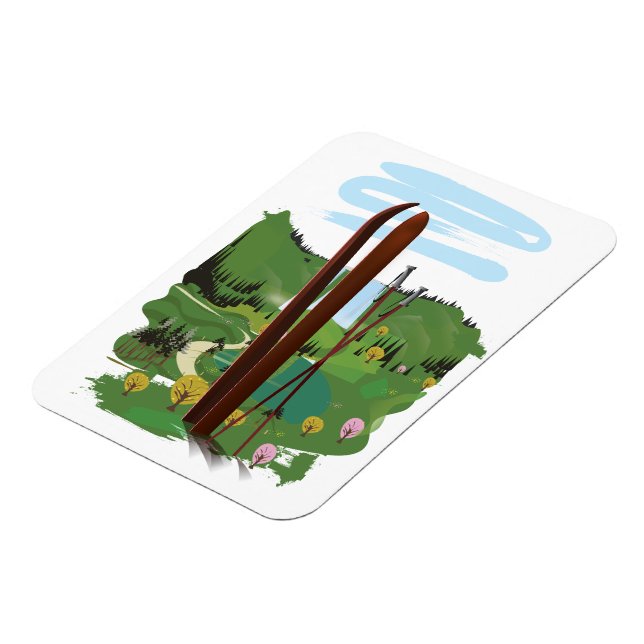Ski landscape magnet (Left Side)