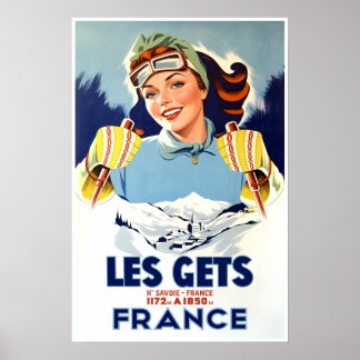 Ski Les Gets France poster