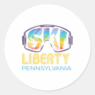Ski Liberty Pennsylvania Skiing Vacation Classic Round Sticker