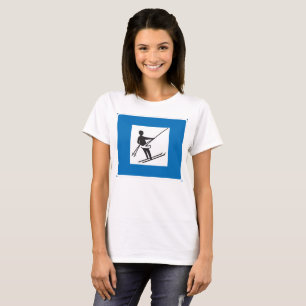 Ski Lift Sign Womens T-Shirt