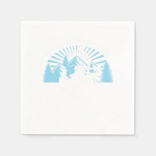 Ski Lift Skier Skiing Mountains Winter Sports Gift Napkin