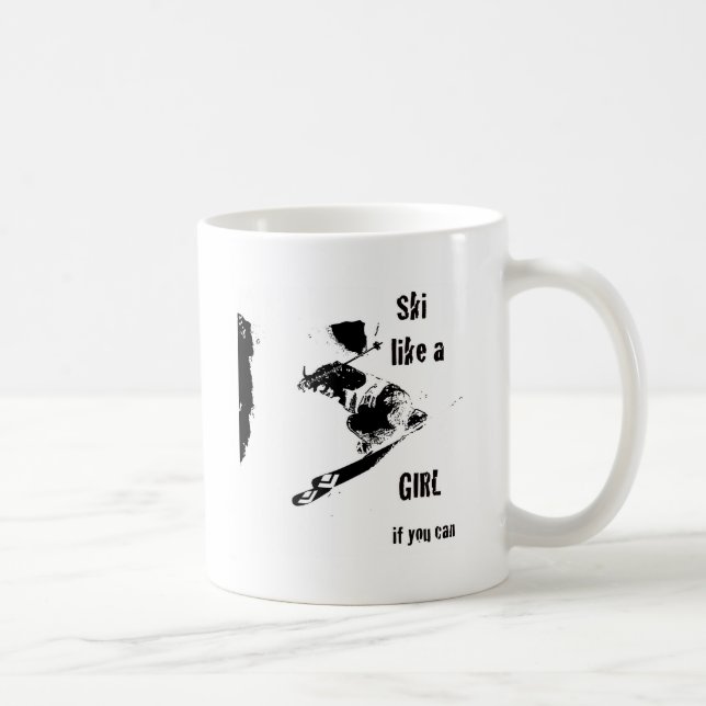 ski like a girl coffee mug (Right)