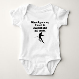 Ski Like My Uncle Baby Bodysuit