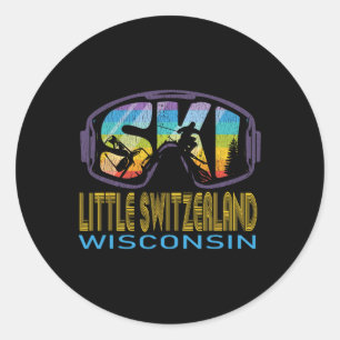 Ski Little Switzerland Wisconsin Skiing Vacation Classic Round Sticker