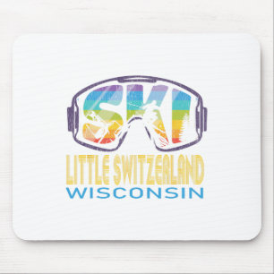 Ski Little Switzerland Wisconsin Skiing Vacation Mouse Pad