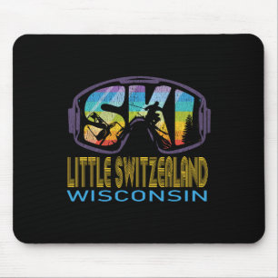 Ski Little Switzerland Wisconsin Skiing Vacation Mouse Pad