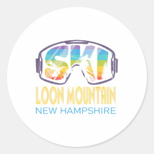Ski Loon Mountain New Hampshire Skiing Vacation  Classic Round Sticker