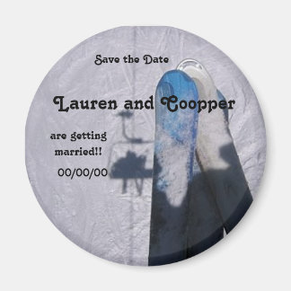 SKI LOVE - Save the date magnet