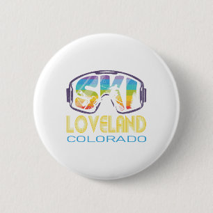 Ski Loveland Colorado Skiing Vacation  6 Cm Round Badge
