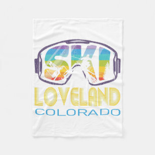 Ski Loveland Colorado Skiing Vacation Fleece Blanket
