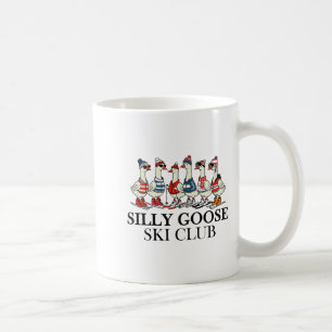 Ski lover silly goose ski club a gaggle of geese coffee mug