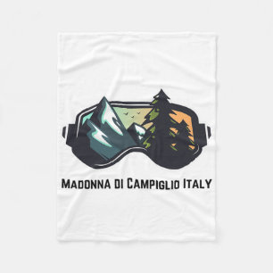 Ski Madonna Di Campiglio Italy Mountain Skiing T M Fleece Blanket